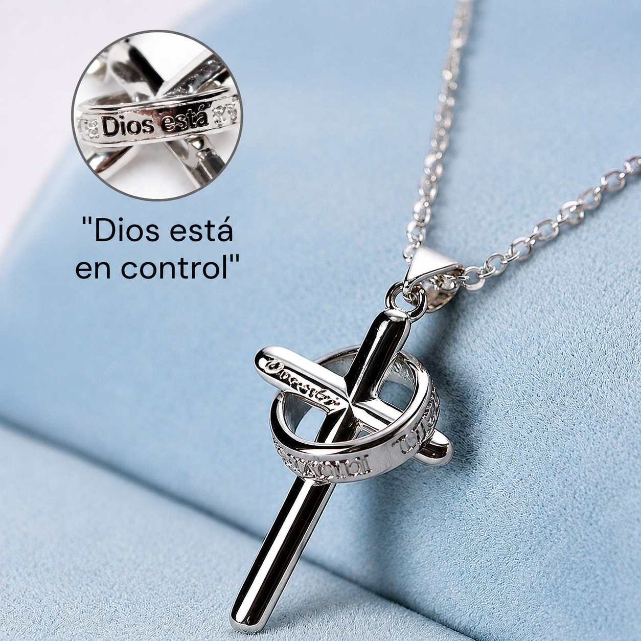 Para mi hijo - Collar con cruz antiestrés