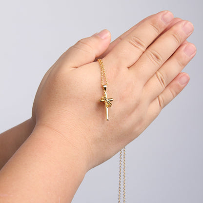 Para mi hijo - Collar con cruz antiestrés
