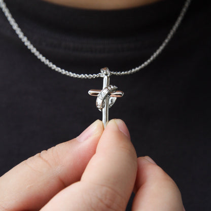 Para mi hijo - Collar con cruz antiestrés